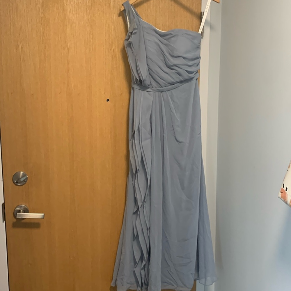 Beauitful Azazie Blue-grey formal dress